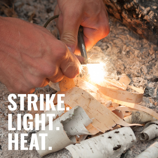 Close up showing how to se the LifeSaver Fire Starter