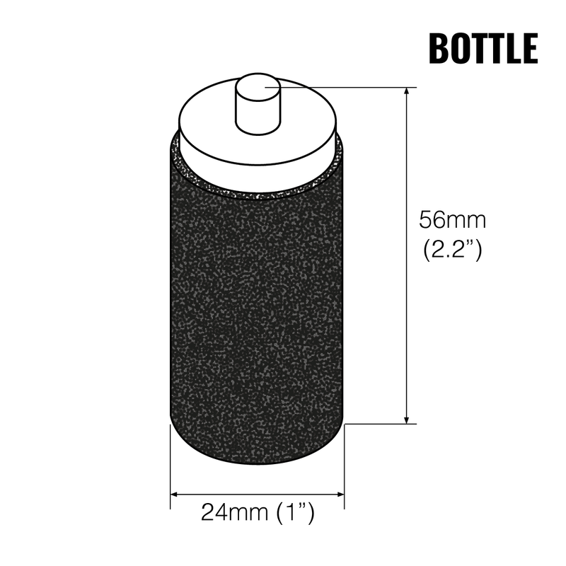 Load image into Gallery viewer, Graphic showing the dimensions of a LifeSaver Bottle Carbon Filter

