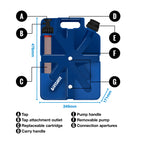 Annotated graphic of the construction of a lIfeSaver Jerrycan
